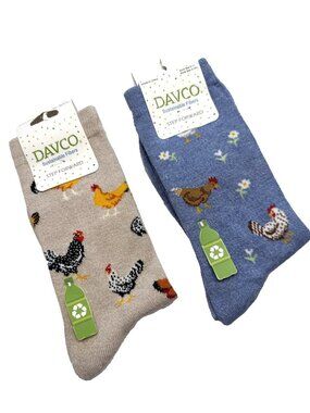 Novelty Socks Davco Chickens SET OF 2